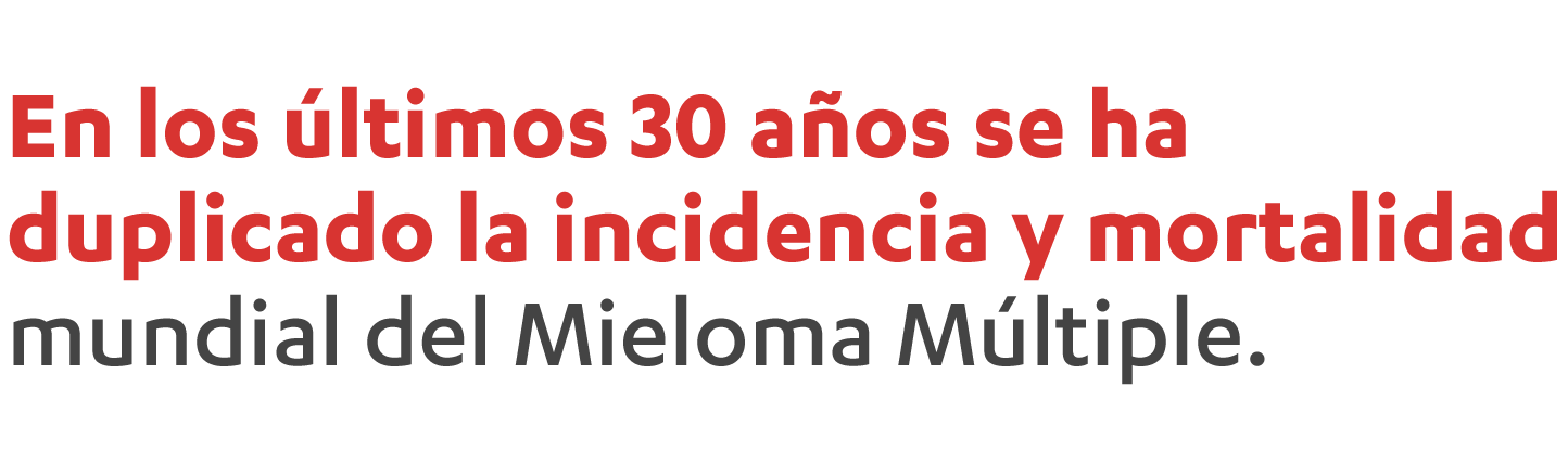 En los últimos 30 años se ha duplicado la incidencia y mortalidad mundial del Mieloma Múltiple.